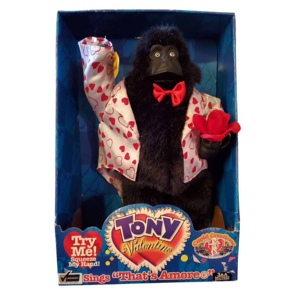 Valentine Musical Plush Stands 13" New Old Stock